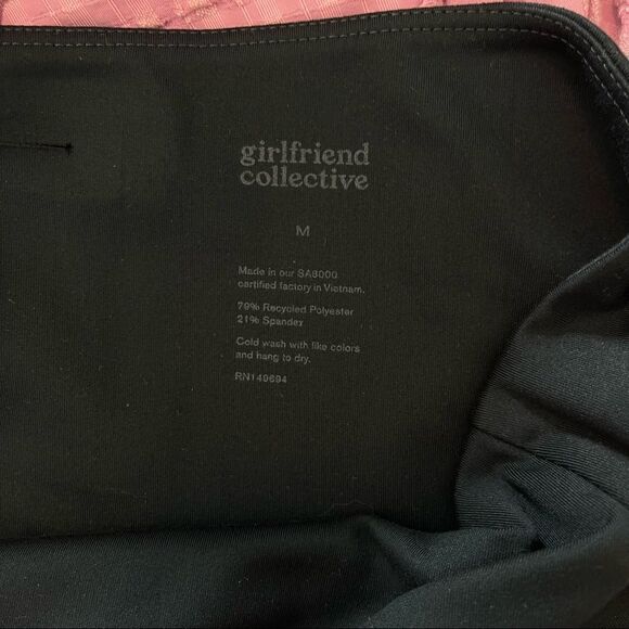 Girlfriend Collective Navy Compressive Mid Rise Leggings Size Medium - Picture 3 of 3